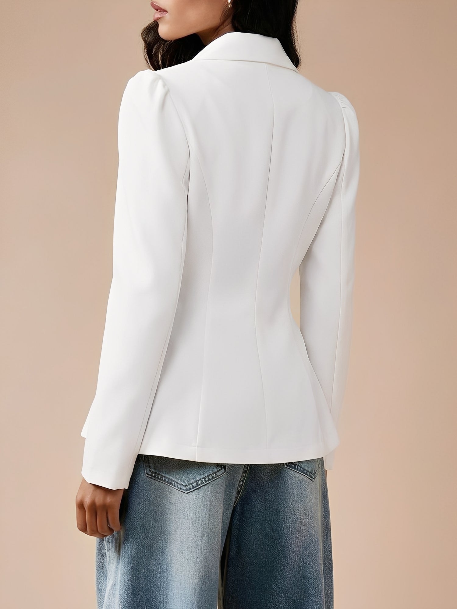 Harriet Collingmore | Double Breasted White Blazer For Women