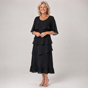 Vivienne Hartley | Tiered Ruffle Midi Dress For Women
