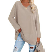Frances Whitmore | Long Sleeve V-Neck Tunic Top For Women