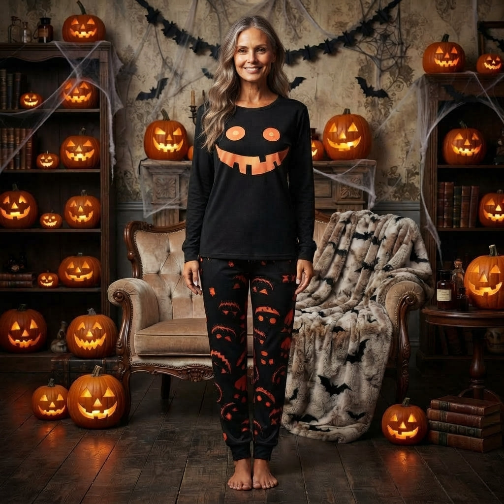 Witching Hour | Pumpkin Halloween Pyjamas For Women