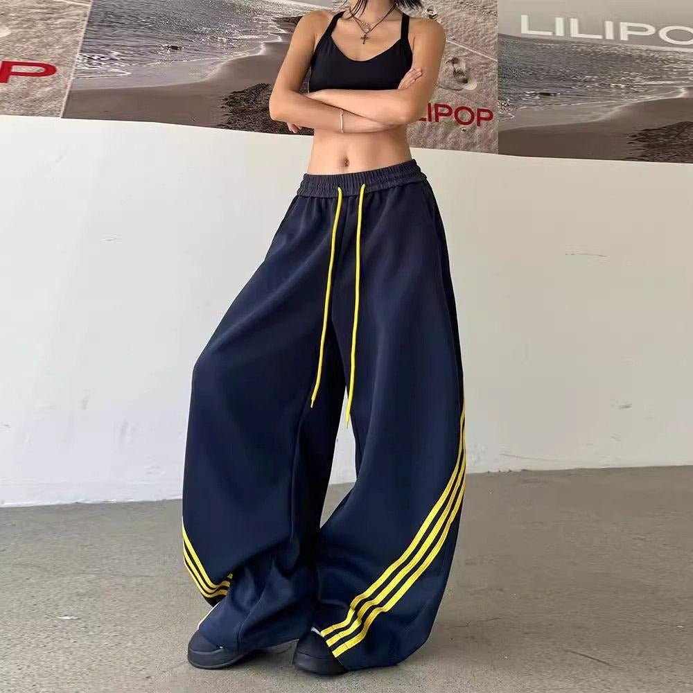 Greta Hollinswood | Wide Leg Striped Trackpants For Women
