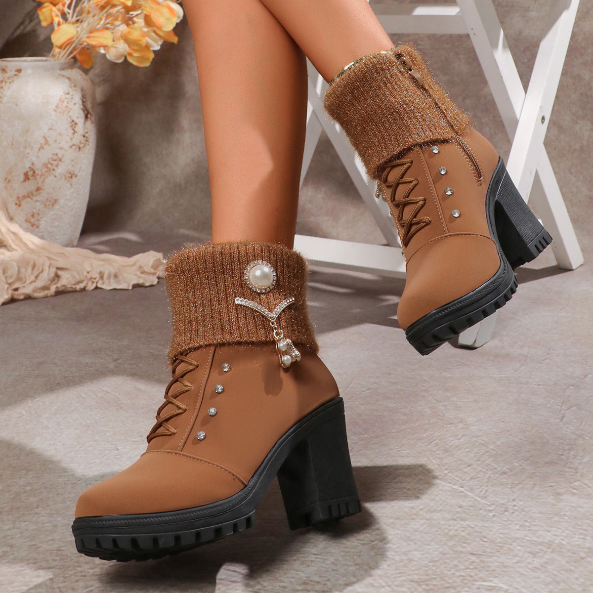 womens-brown-ankle-boots-with-knit-cuff-block-heel-2.jpg