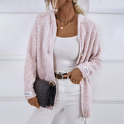 Josephine Aldbury | Hooded Zip-Up Knit Cardigan For Women