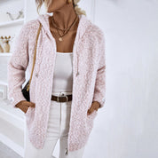 Josephine Aldbury | Hooded Zip-Up Knit Cardigan For Women
