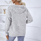 Josephine Aldbury | Hooded Zip-Up Knit Cardigan For Women