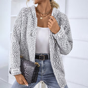 Josephine Aldbury | Hooded Zip-Up Knit Cardigan For Women
