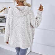 Josephine Aldbury | Hooded Zip-Up Knit Cardigan For Women