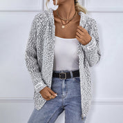 Josephine Aldbury | Hooded Zip-Up Knit Cardigan For Women