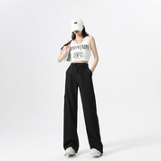 Petra Calloway | Wide Leg Black Cargo Trousers For Women