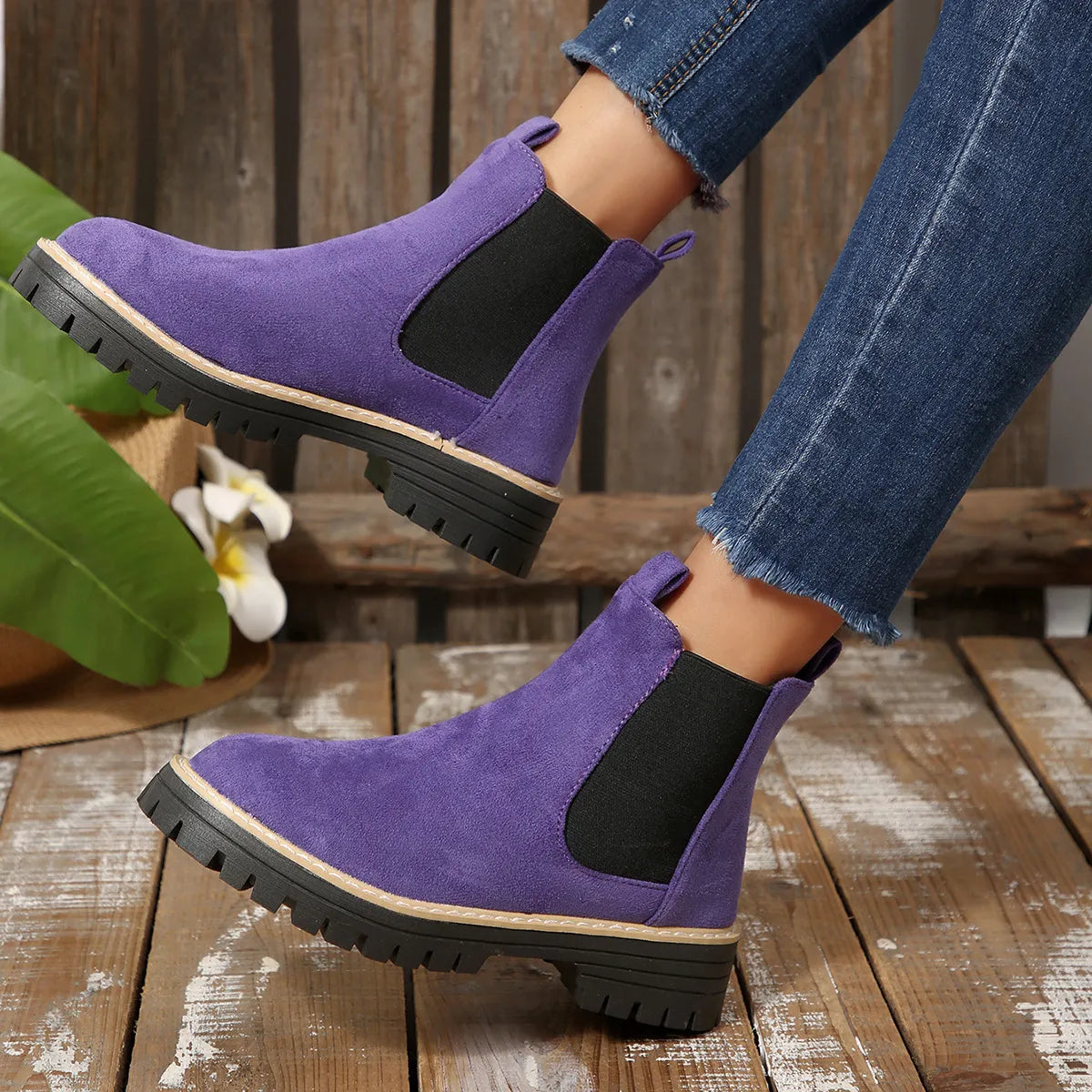 Prue Whitstone | Suede Chelsea Ankle Boot For Women