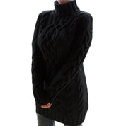Harriet Dunmore | Chunky Cable Knit Turtleneck Mini Dress For Women