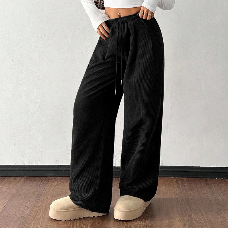 Millicent Ashgrove | Wide Leg Corduroy Trousers For Women