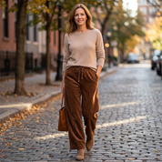 Millicent Ashgrove | Wide Leg Corduroy Trousers For Women