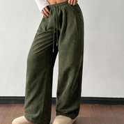 Millicent Ashgrove | Wide Leg Corduroy Trousers For Women