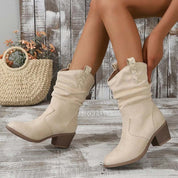 Felicity Hawthorn | Slouchy Western Cowboy Ankle Boots For Women