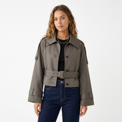 Lucette Fairholm | Cropped Belted Trench Coat For Women
