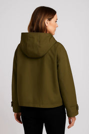 Harriet Stonemoor | Cropped Hooded Trench Coat For Women