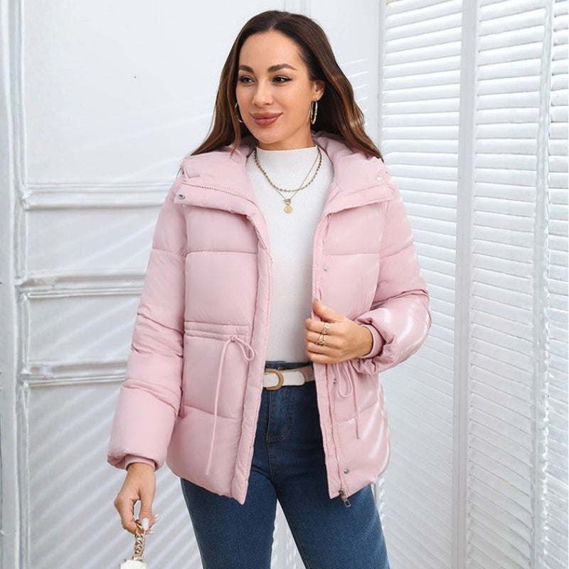 Marianne Foxcroft | Hooded Puffer Jacket with Drawstring Waist For Women