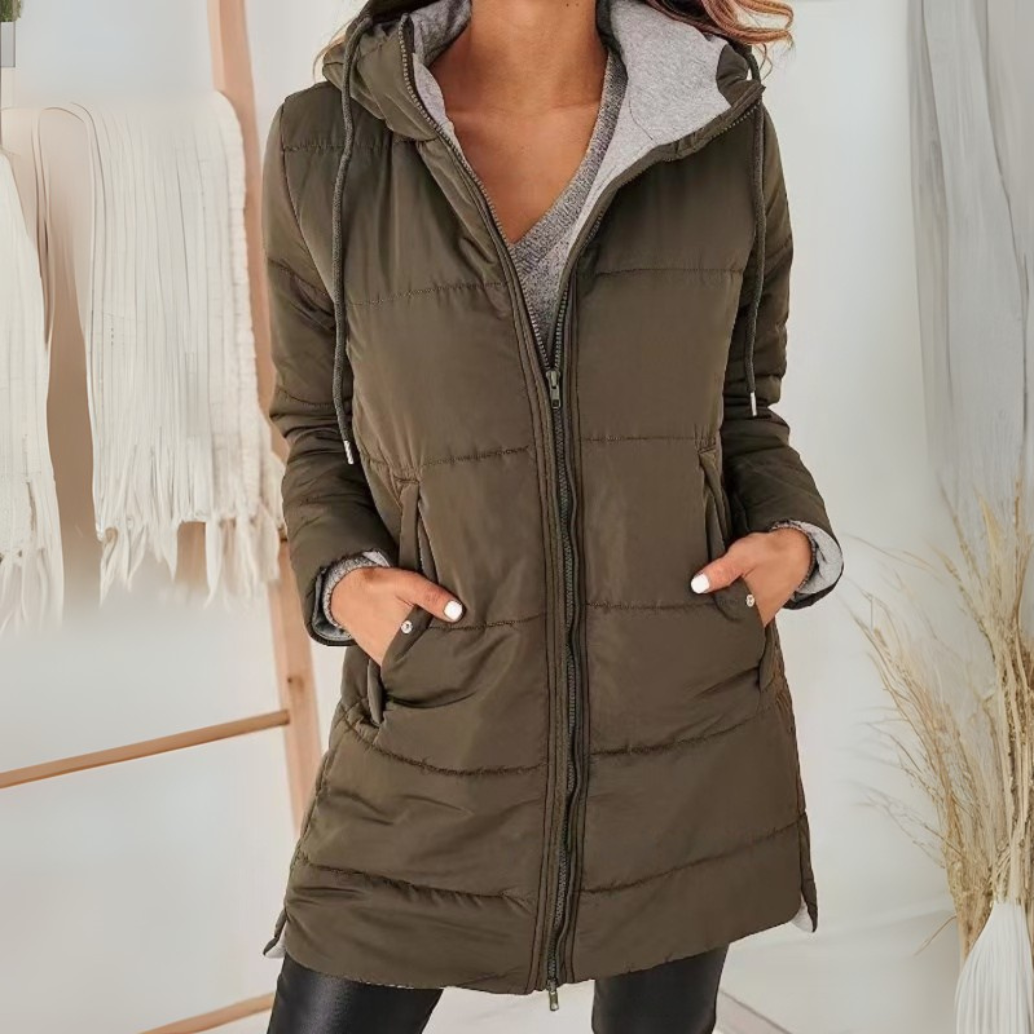 Helena Carsworth | Longline Hooded Puffer Jacket For Women