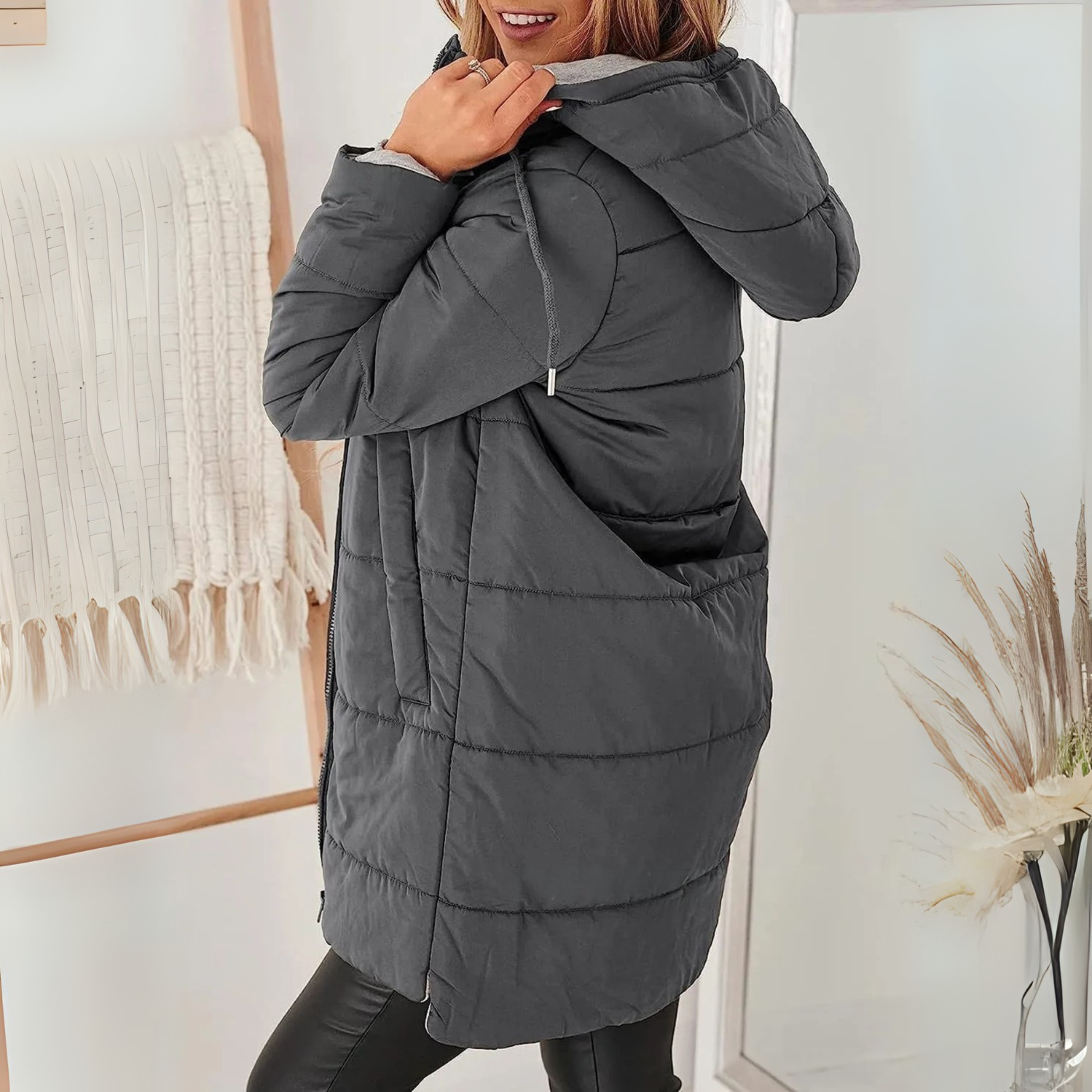 Helena Carsworth | Longline Hooded Puffer Jacket For Women