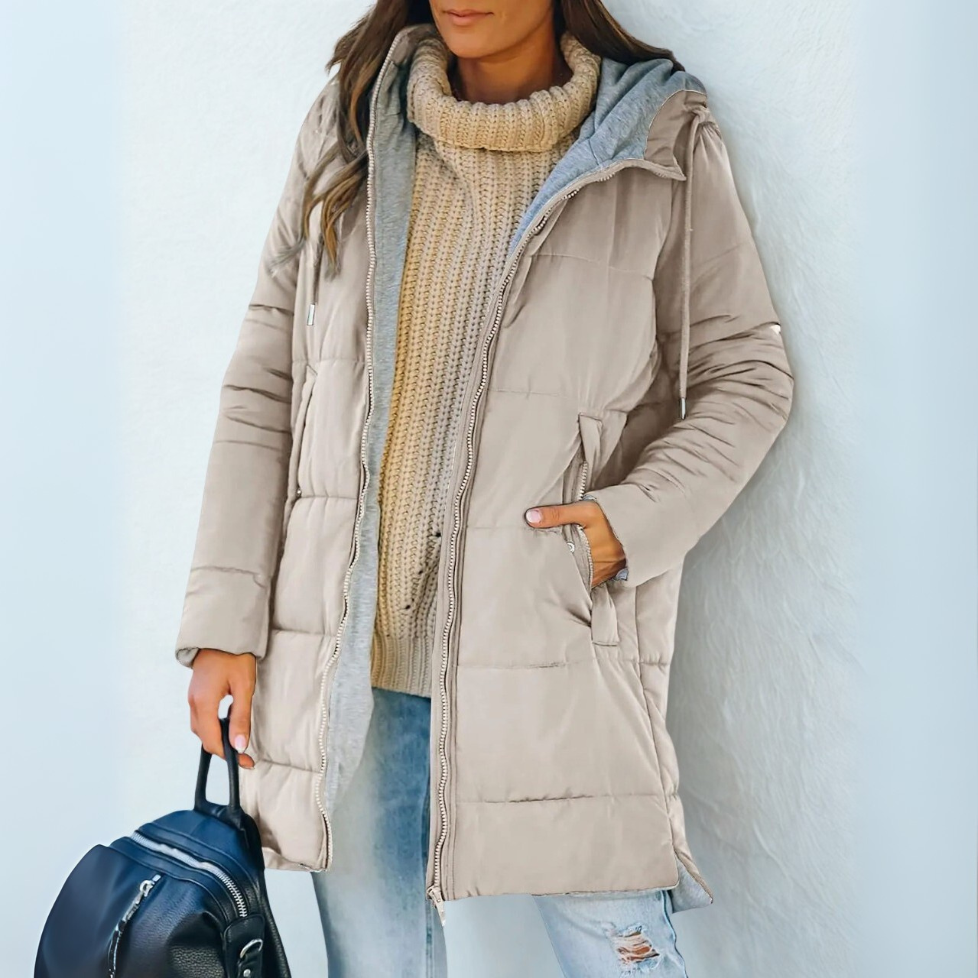 Helena Carsworth | Longline Hooded Puffer Jacket For Women
