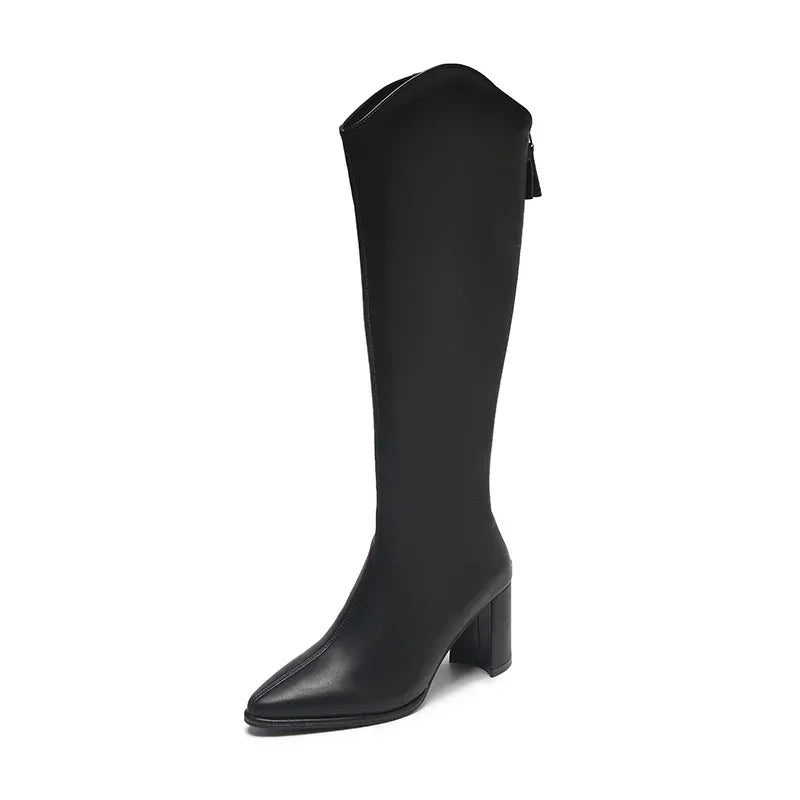Elspeth Wyndmore | Knee-High Block Heel Boots For Women