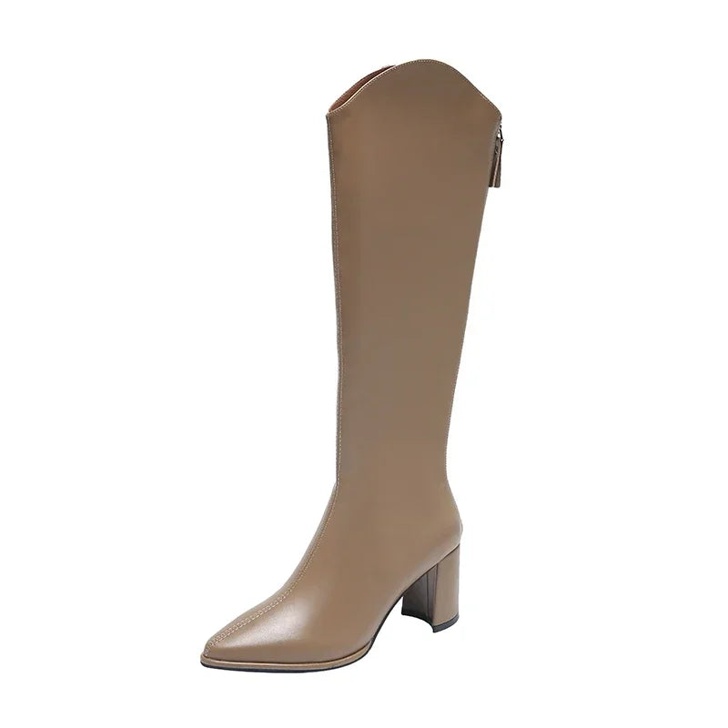 Elspeth Wyndmore | Knee-High Block Heel Boots For Women