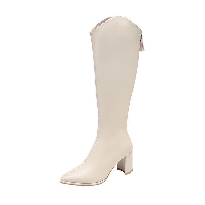 Elspeth Wyndmore | Knee-High Block Heel Boots For Women