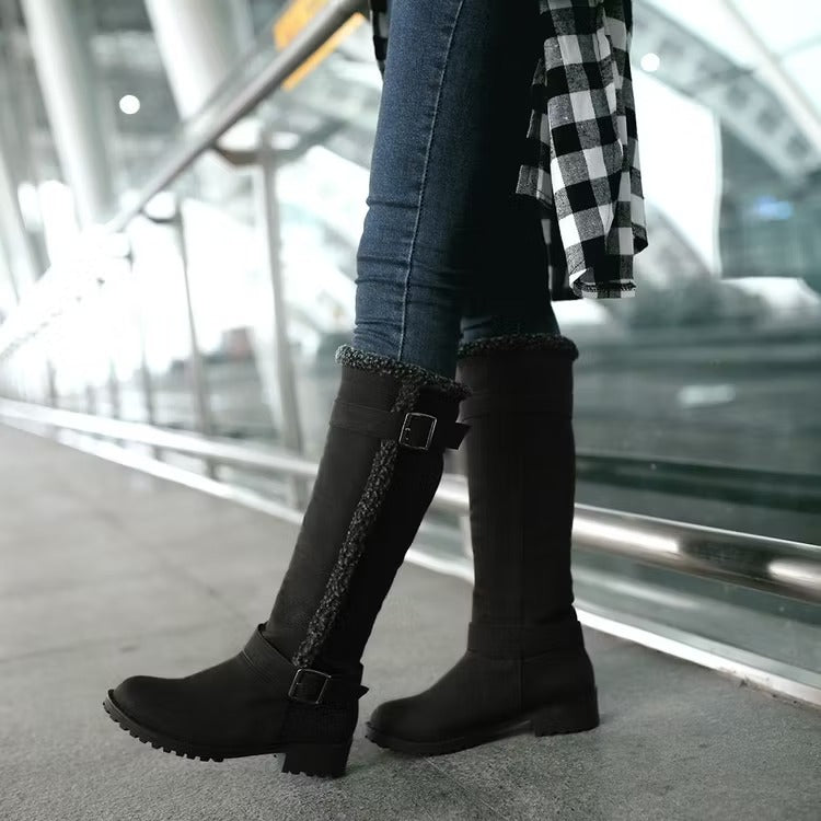 womens-knee-high-boots-with-buckle-low-heel-2.jpg