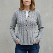 Diana Wrenthorpe | Cable Knit Button-Up Cardigan For Women
