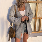 Bridgette Lacombe | Cable Knit Open Front Cardigan For Women