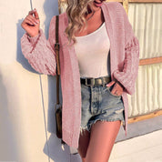 Bridgette Lacombe | Cable Knit Open Front Cardigan For Women
