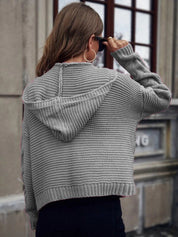 Rosalind Mercer | Hooded Cable Knit Cardigan For Women