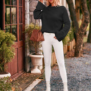 Helena Cromwell | Oversized Turtleneck Knit Sweater For Women
