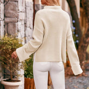 Helena Cromwell | Oversized Turtleneck Knit Sweater For Women