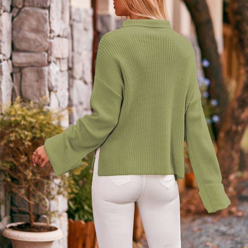 Helena Cromwell | Oversized Turtleneck Knit Sweater For Women