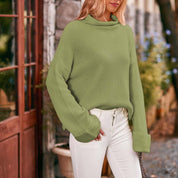 Helena Cromwell | Oversized Turtleneck Knit Sweater For Women