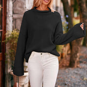 Helena Cromwell | Oversized Turtleneck Knit Sweater For Women