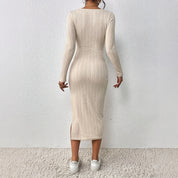 Seraphina Coldwell | Long Sleeve Bodycon Midi Dress For Women