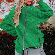 Thea Collingwood | Chunky Pom Pom Cable Knit Sweater For Women