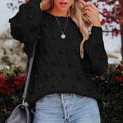 Thea Collingwood | Chunky Pom Pom Cable Knit Sweater For Women
