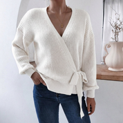 Harriet Colville | Wrap Front Knit Sweater For Women