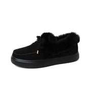 Ottoline Fawcett | Fluffy-Trim Platform Loafer Flat For Women
