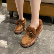 Ottoline Fawcett | Fluffy-Trim Platform Loafer Flat For Women