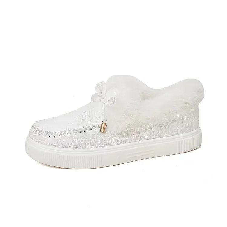 Ottoline Fawcett | Fluffy-Trim Platform Loafer Flat For Women