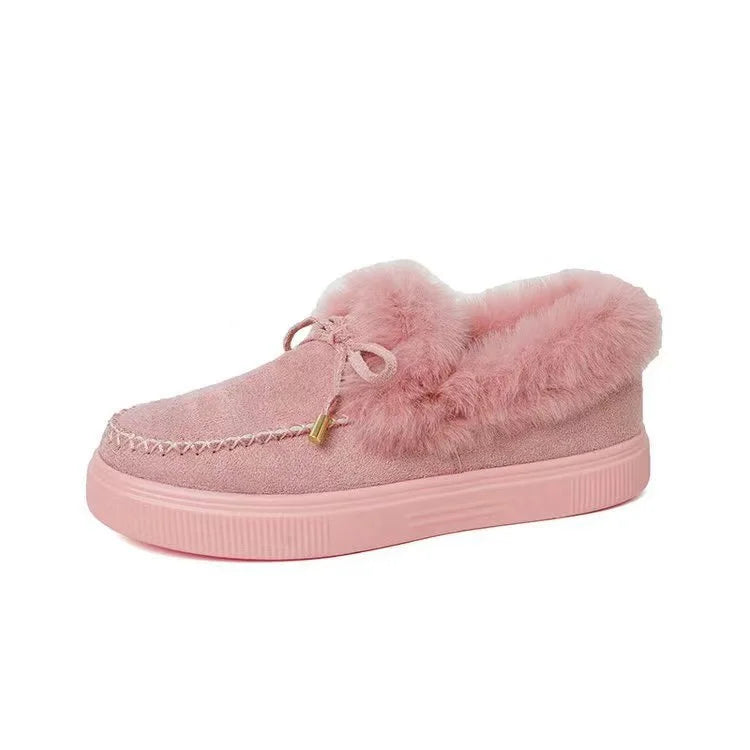 Ottoline Fawcett | Fluffy-Trim Platform Loafer Flat For Women