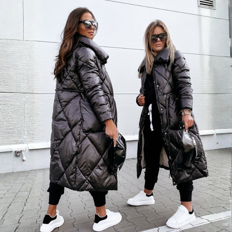 Natalie Crowford | Long Quilted Puffer Coat For Women