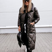 Natalie Crowford | Long Quilted Puffer Coat For Women