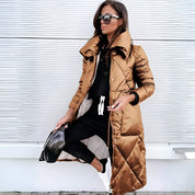 Natalie Crowford | Long Quilted Puffer Coat For Women