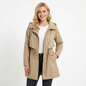 Beatrice Wyndham | Hooded Drawstring Trench Coat For Women